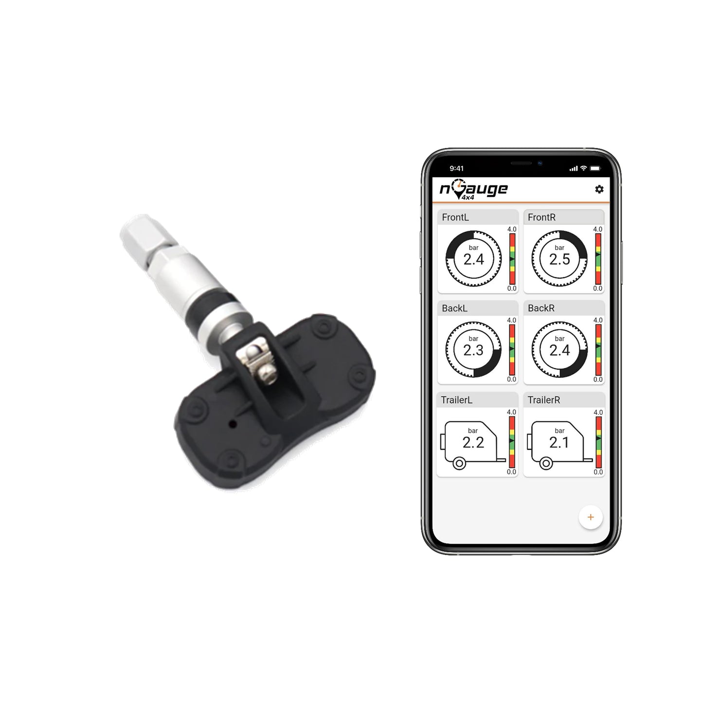 Interne Reifendrucksensoren – 1 Rad TPMS